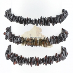Dark cherry black chips bracelet